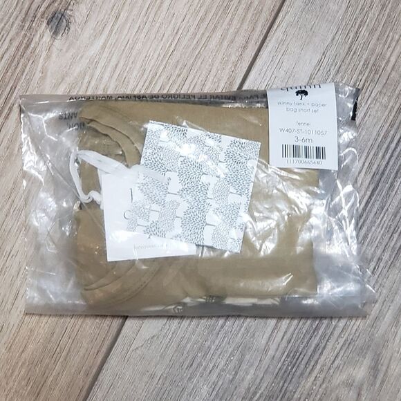 Kate Quinn Skinny Tank + Paper Bag Short Set In Fennel Size 3-6M NWT - Picture 4 of 6